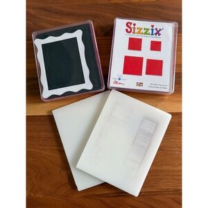 VTG Sizzix Die Cut Set Squares and Frame Large Two Pressure Plates